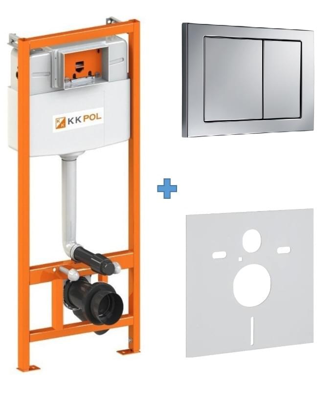 Плитка KKPOL Инсталляции Комплект инсталляции STANDARD с клавишей M05 хром  поверхность глянец
