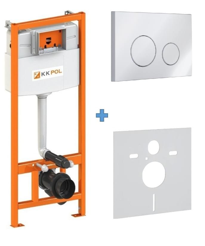 Плитка KKPOL Инсталляции Комплект инсталляции STANDARD с клавишей M11 белый  поверхность глянец