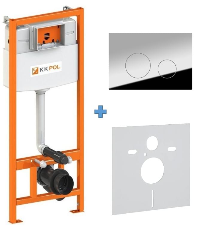 Плитка KKPOL Инсталляции Комплект инсталляции STANDARD с клавишей M11 хром  поверхность глянец