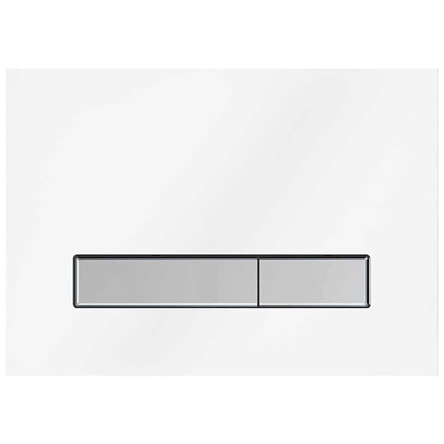 KKPOL Смывные Клавиши Glass Смывная клавиша Vitrum Grande V1 стекло белый/сатин SPP/126/0/K 