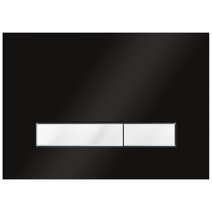 KKPOL Смывные Клавиши Glass Смывная клавиша Vitrum Grande V1 стекло черный/белый SPP/122/0/K 