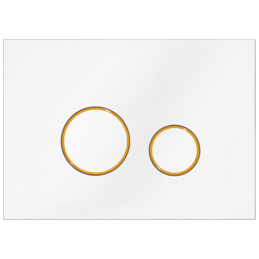 KKPOL Смывные Клавиши Glass Смывная клавиша Vitrum Grande V3 Orbis стекло белый/золото глянцевый/белый SPP/045/0/K 