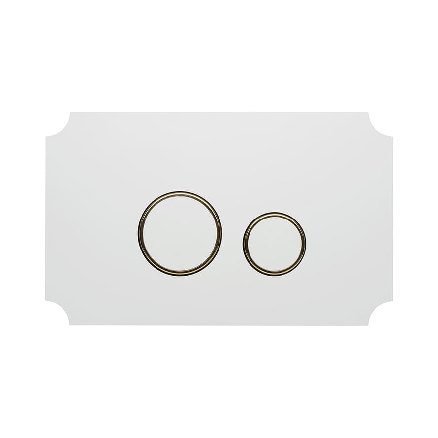 KKPOL Смывные Клавиши Metal Смывная клавиша AQUAFIORI VINTAGE белый матовый/золото/белый матовый 