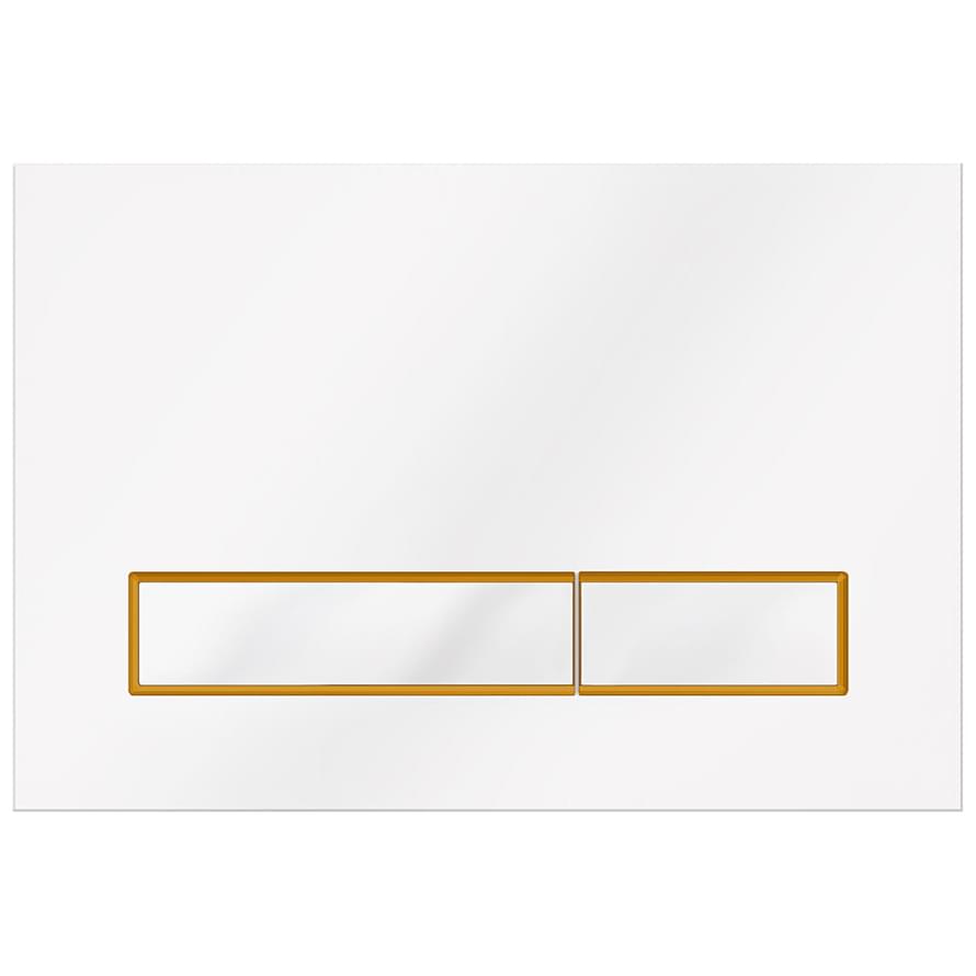 KKPOL Смывные Клавиши Plastic Смывная клавиша M08 V4 SPP/040/0/K белый/золото матовый/белый 