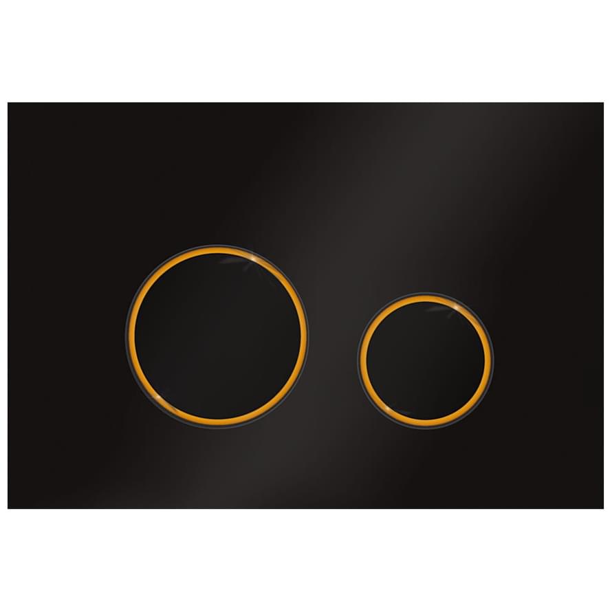 KKPOL Смывные Клавиши Plastic Смывная клавиша M11 SPP/016/0/K черный матовый/золото глянец/черный матовый 