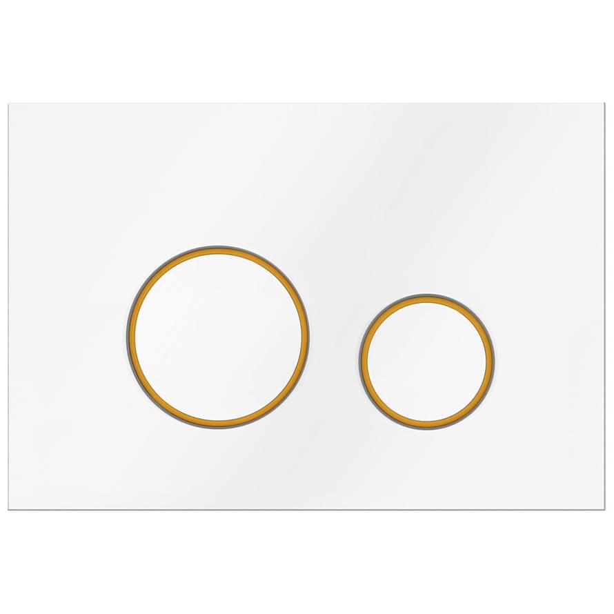 KKPOL Смывные Клавиши Plastic Смывная клавиша M11 V4 белый/золото матовый/белый SPP/042/0/K 