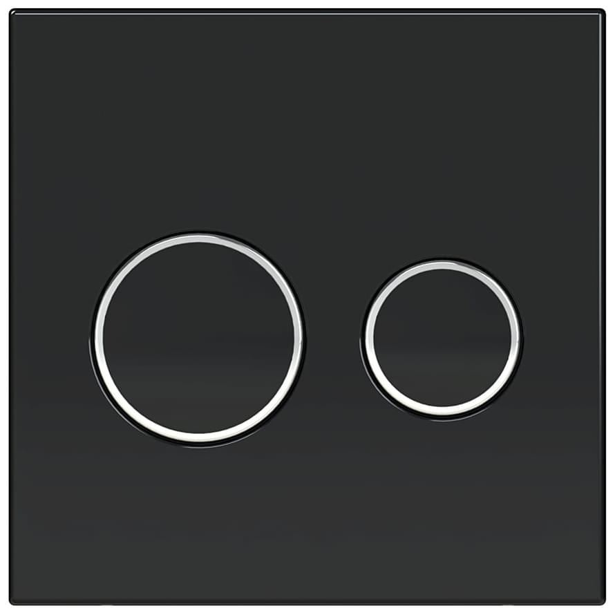 KKPOL Смывные Клавиши Plastic Смывная клавиша P01v1 для инсталляции UNI черный матовый/хром/черный матовый SPP/178/0/K 