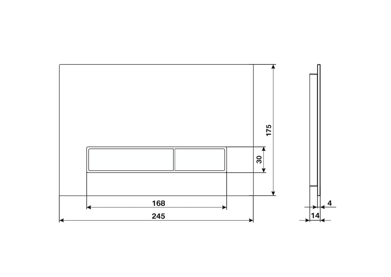 KKPOL Смывные Клавиши Quartz Смывная клавиша MITIS GRANDE FENIX-NTM белый матовый 