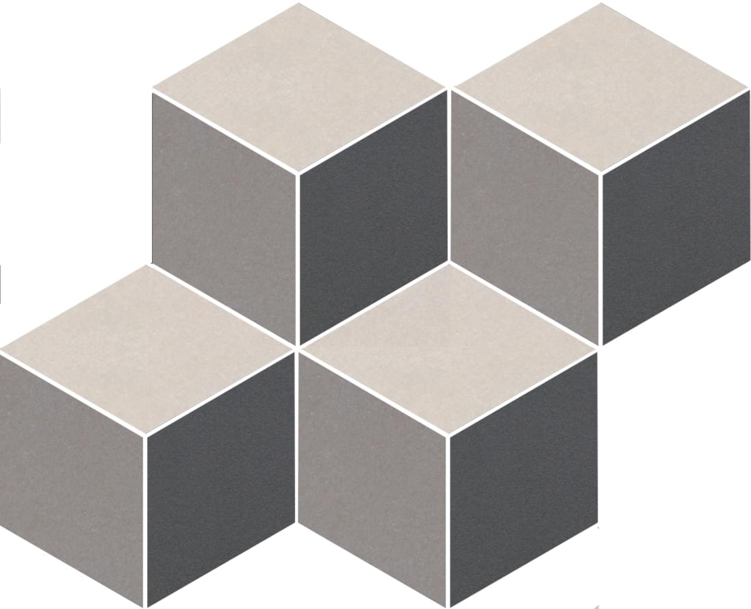 Keope Elements Design Mosaico Rombi Cold 35.2x30