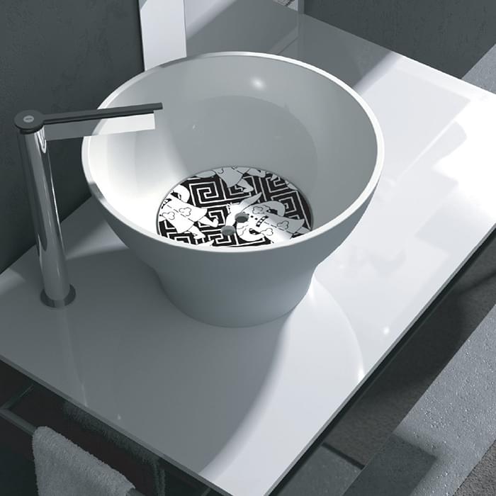 Плитка Kerasan Deco Deco Hurricane Раковина без отверстия под смеситель белый  поверхность глянец