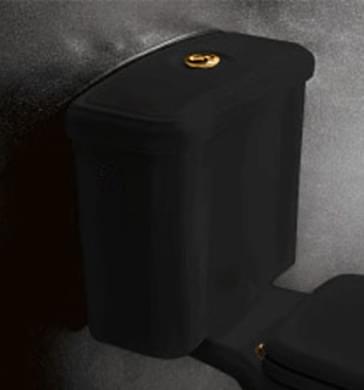 Плитка Kerasan Retro Retro Бачок для унитаза моноблок без механизма слива черный глянцевый  поверхность глянец