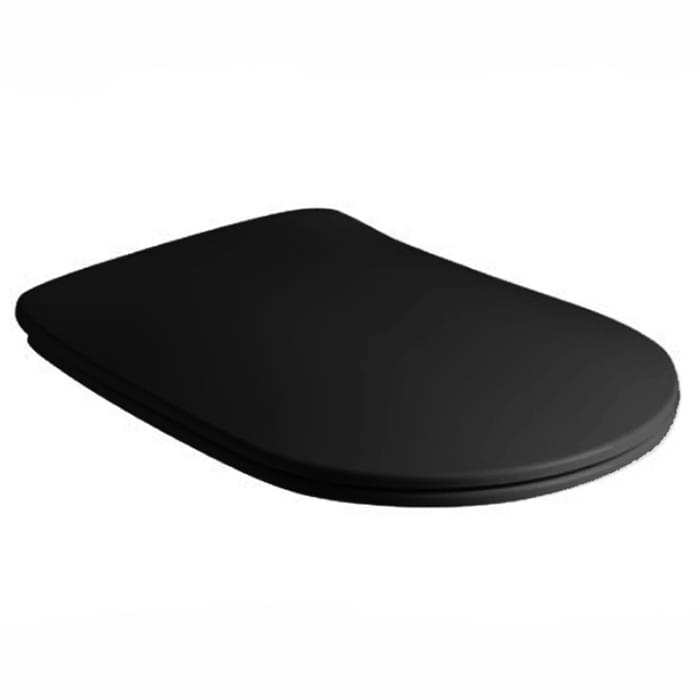 Плитка Kerasan Tribeca Tribeca Сиденье Slim для унитаза c микролифтом черный матовый поверхность матовая