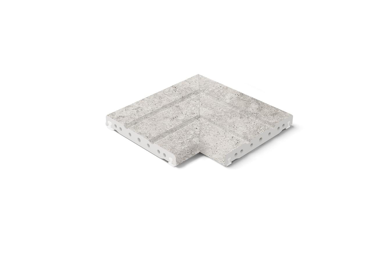 Плитка Kerastep Crosscut Cloud 1026 R11 Борт Угол Из 2Х Частей Внешний 50x120 см, поверхность матовая
