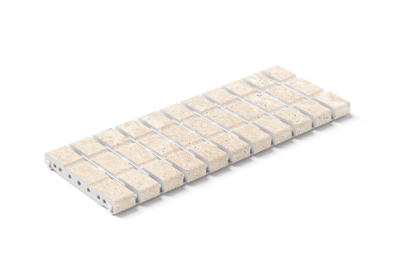 Плитка Kerastep Crosscut Petra 1016 R11 Решетка Керамическая Flex 20x50 см, поверхность матовая
