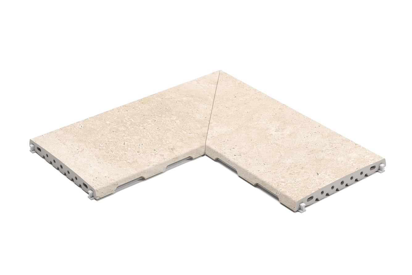 Плитка Kerastep Crosscut Petra 1016 R11 Решетка Угол Из 2Х Частей Invisible 25x50 см, поверхность матовая