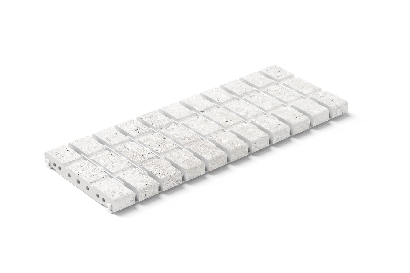 Плитка Kerastep Crosscut Puro 1006 R11 Решетка Керамическая Flex 20x50 см, поверхность матовая