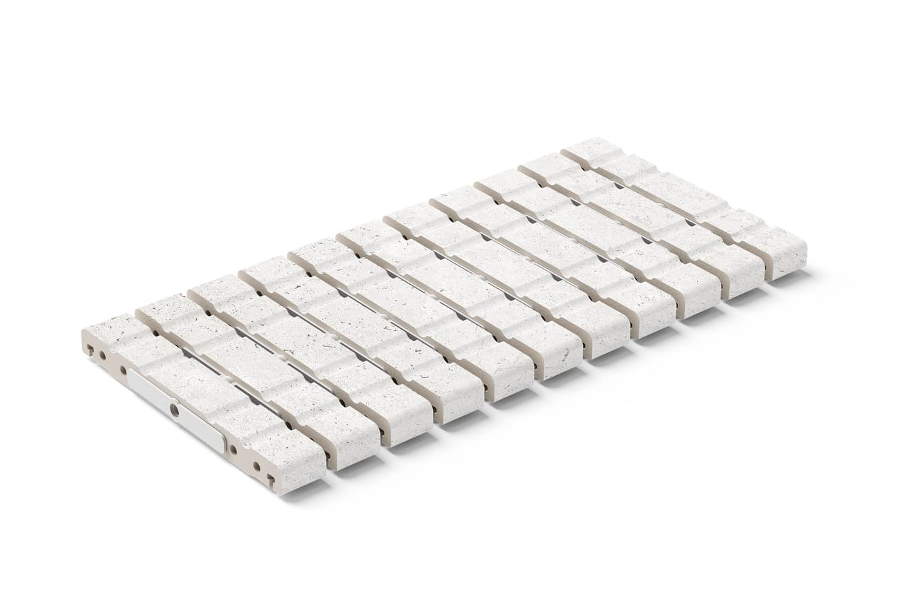 Плитка Kerastep Crosscut Puro 1006 R11 Решетка Керамическая Flex 25x50 см, поверхность матовая