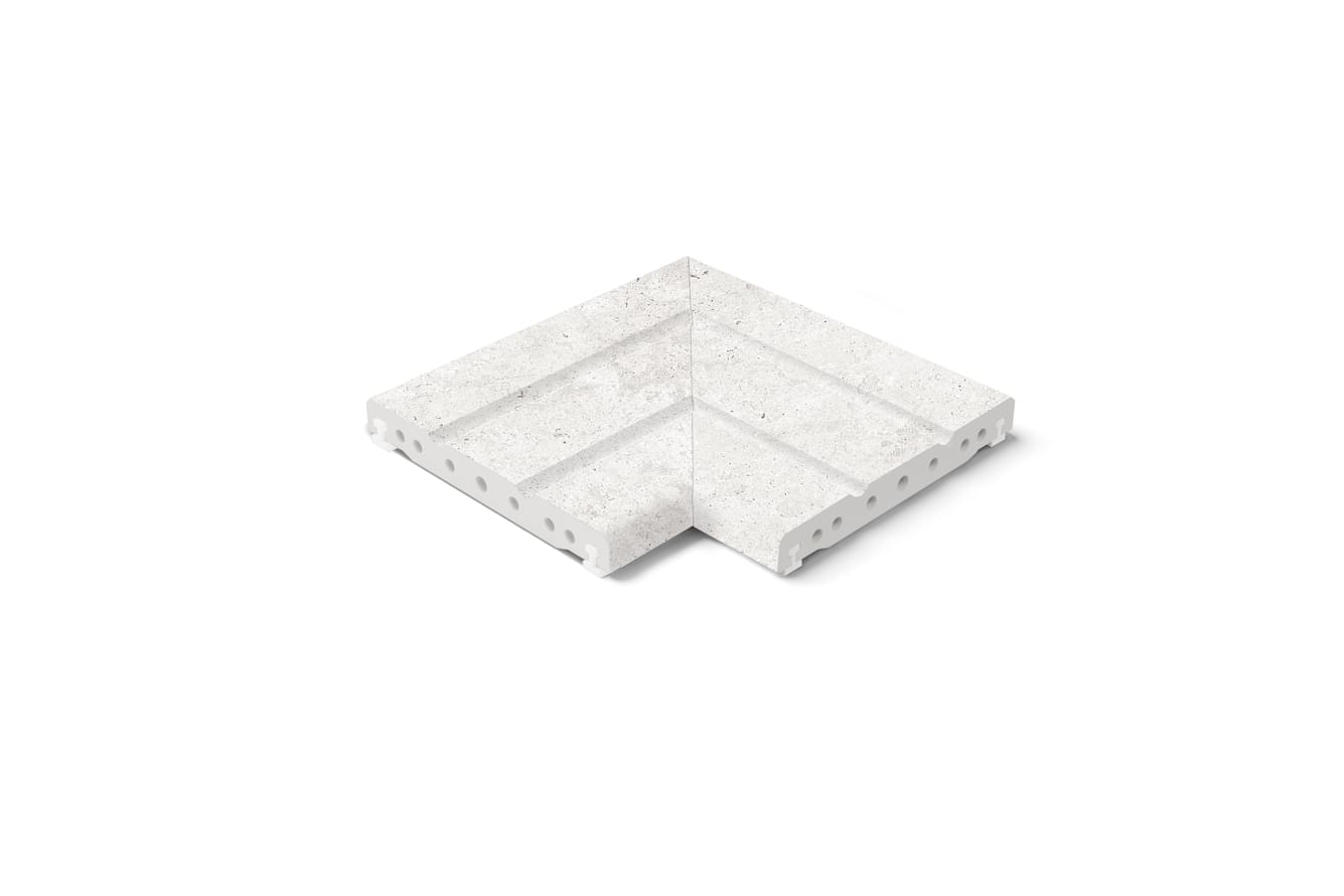 Плитка Kerastep Crosscut Puro 1006 R11 Решетка Угол Из 2Х Частей Flex 20x50 см, поверхность матовая