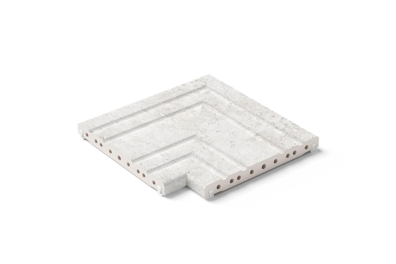 Плитка Kerastep Crosscut Puro 1006 R11 Решетка Угол Из 2Х Частей Flex 25x50 см, поверхность матовая