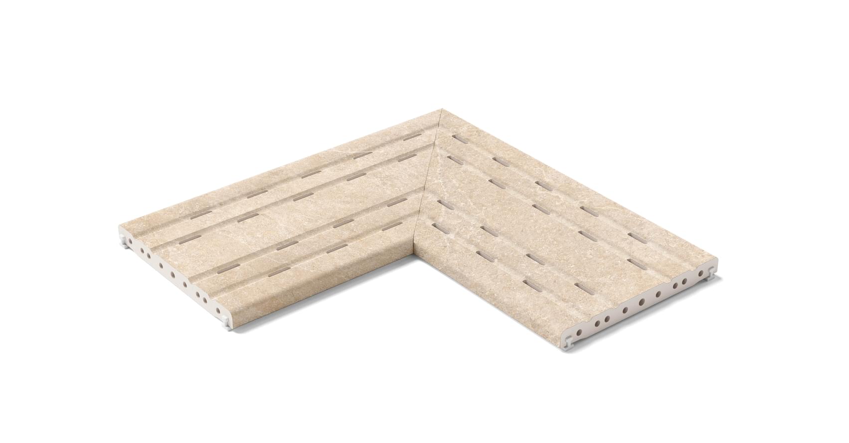 Плитка Kerastep Savoy Desert 1126 R11 Решетка Угол Из 2Х Частей 25x50 см, поверхность матовая