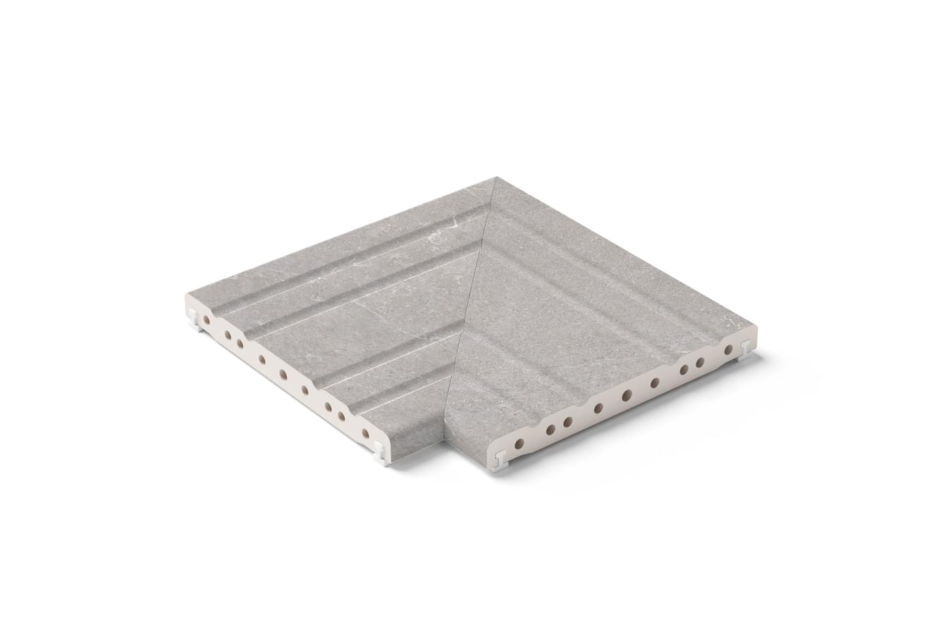Плитка Kerastep Savoy Land 1136 R11 Решетка Угол Из 2Х Частей Flex 25x50 см, поверхность матовая