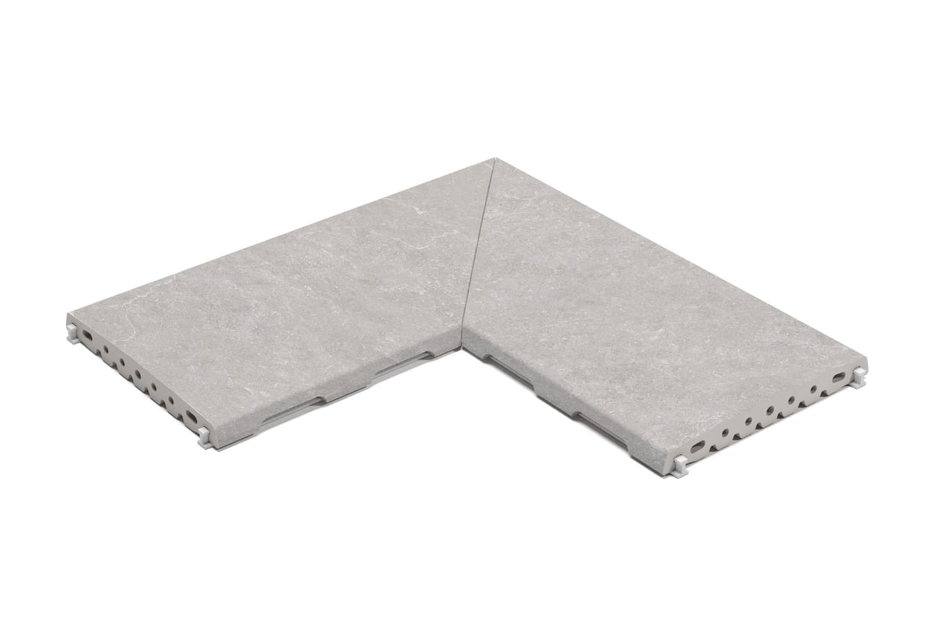 Плитка Kerastep Savoy Land 1136 R11 Решетка Угол Из 2Х Частей Invisible 25x50 см, поверхность матовая