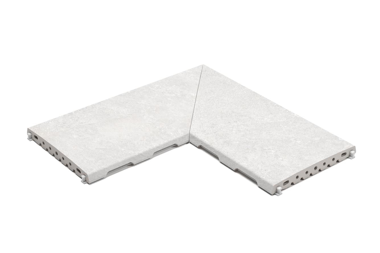 Плитка Kerastep Savoy Moon 1116 R11 Решетка Угол Из 2Х Частей Invisible 25x50 см, поверхность матовая