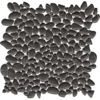 Плитка LAntic Colonial Boulder Mosaics Negro Marquina 30.5x30.5 см, поверхность матовая, рельефная