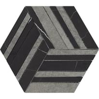 Плитка LAntic Colonial Form Mosaics Form Hub Black 22.5x26 см, поверхность матовая