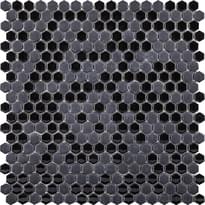 Плитка LAntic Colonial Glaze Mosaics Mini Hexagon Black 29.5x30 см, поверхность микс