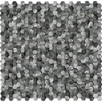 Плитка LAntic Colonial Gravity Mosaics Aluminium 3D Hexagon Metal Titanium 30.4x31 см, поверхность глянец