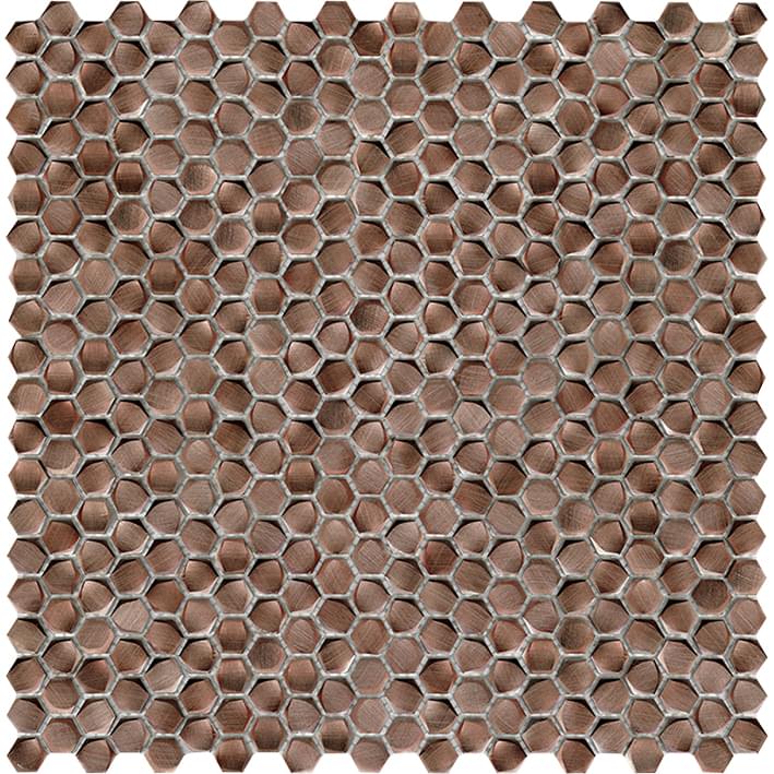 LAntic Colonial Gravity Mosaics Aluminium Hexagon Copper 30.7x30.4
