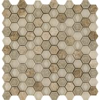 Плитка LAntic Colonial Mosaics Aura Hexagon Creams 29x30 см, поверхность глянец