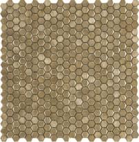 Плитка LAntic Colonial Mosaics Gravity Aluminium Hexagon Gold 31x31 см, поверхность полированная