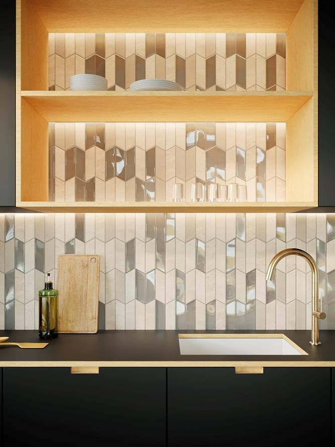 стекло фабрики LAntic Colonial коллекция Rhomboid Mosaics