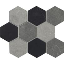Плитка LAntic Colonial World Mosaics Hexagon Texture Black 29.9x25.9 см, поверхность матовая