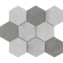 Плитка LAntic Colonial World Mosaics Hexagon Texture Grey 29.9x25.9 см, поверхность матовая, рельефная