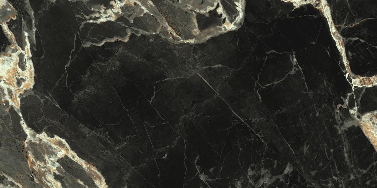 Плитка La Fabbrica Ava Marmi Siciliani Black Gold Nat Ret 60x120 см, поверхность полированная