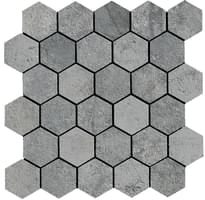 Плитка La Fabbrica Jungle Stone Esagona Silver 28x29 см, поверхность матовая, рельефная