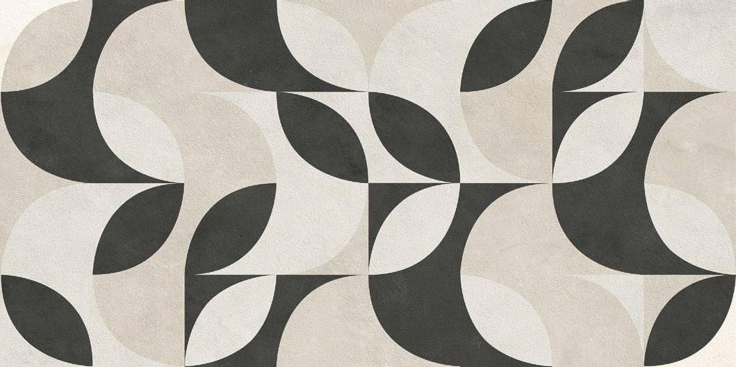 Плитка La Fenice Natural Terre Decoro Ovale Cold 60x120 см, поверхность матовая