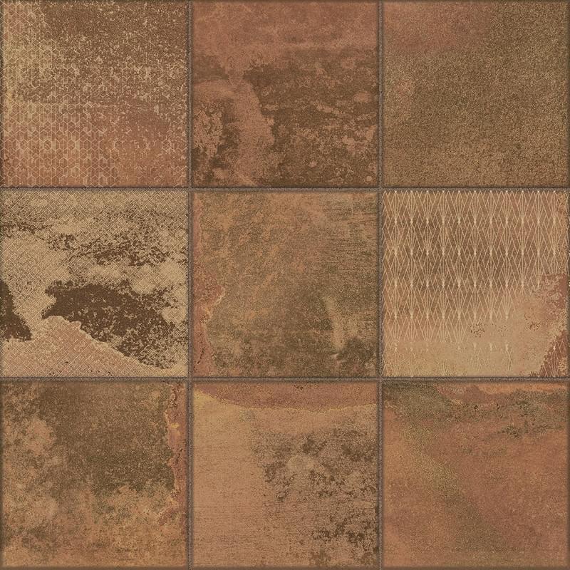 Плитка La Platera Cora Kube Cobre-D 45x45 см, поверхность матовая