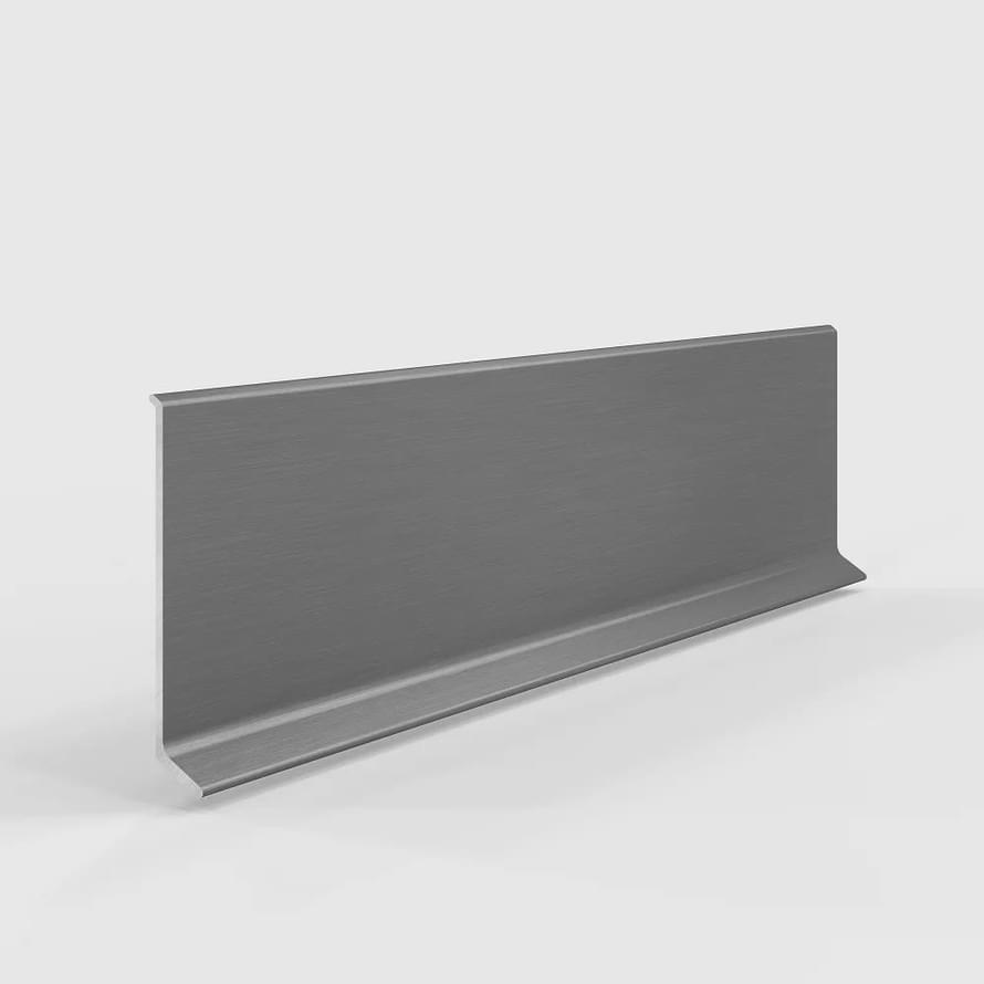 Laconistiq Adhesive Плинтус 80 мм Серебристый Анод алюминий полоса поверхность матовая