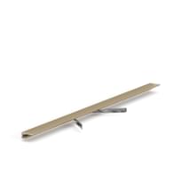 Laconistiq Micro 11 Mini Микроплинтус Светлое Золото Анодированный алюминий L-образный поверхность матовая