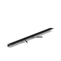 Laconistiq Micro 11 Mini Микроплинтус Чёрный Анодированный алюминий L-образный поверхность матовая