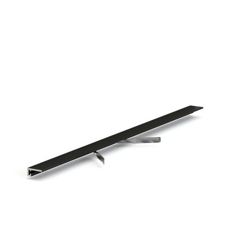 Laconistiq Micro 11 Mini Микроплинтус Чёрный Муар Ral9005 алюминий L-образный поверхность матовая