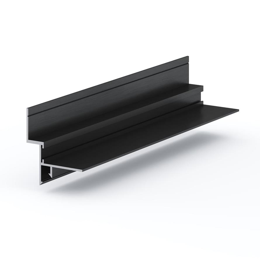 Laconistiq Потолочный Профиль GIPS Теневой Regular Муар Ral9005 Отступ 10 мм алюминий U-образный поверхность матовая