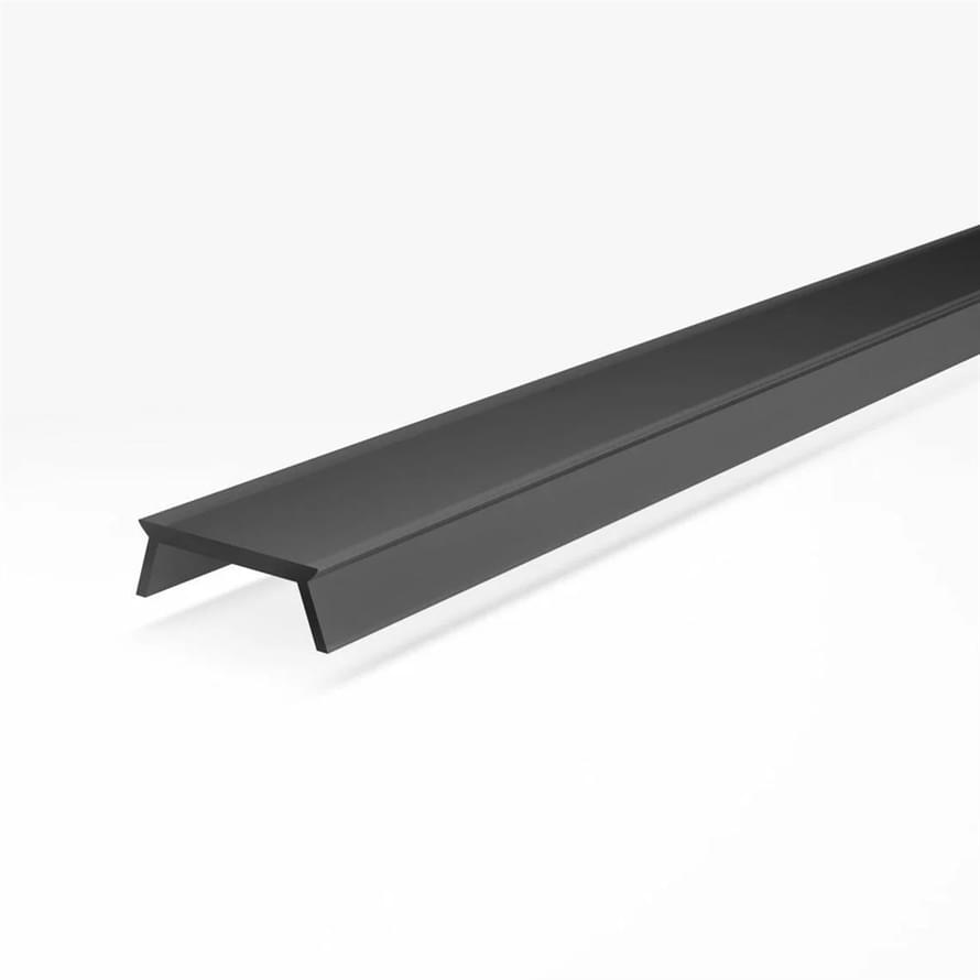 Плинтус Laconistiq Рассеиватель LED Черный Матовый пластик U-образный поверхность матовая