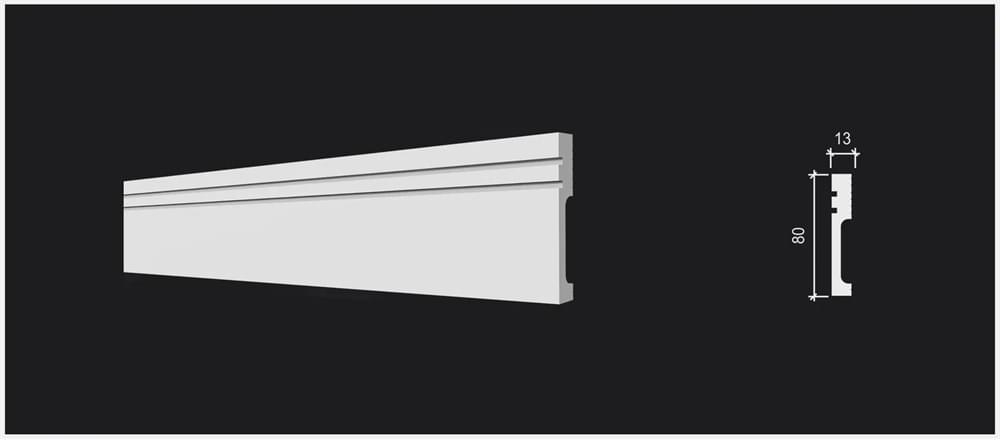 Laconistiq Скрытый Плинтус Вставка Для Скрытого Плинтуса Резная дюрополимер полоса поверхность матовая