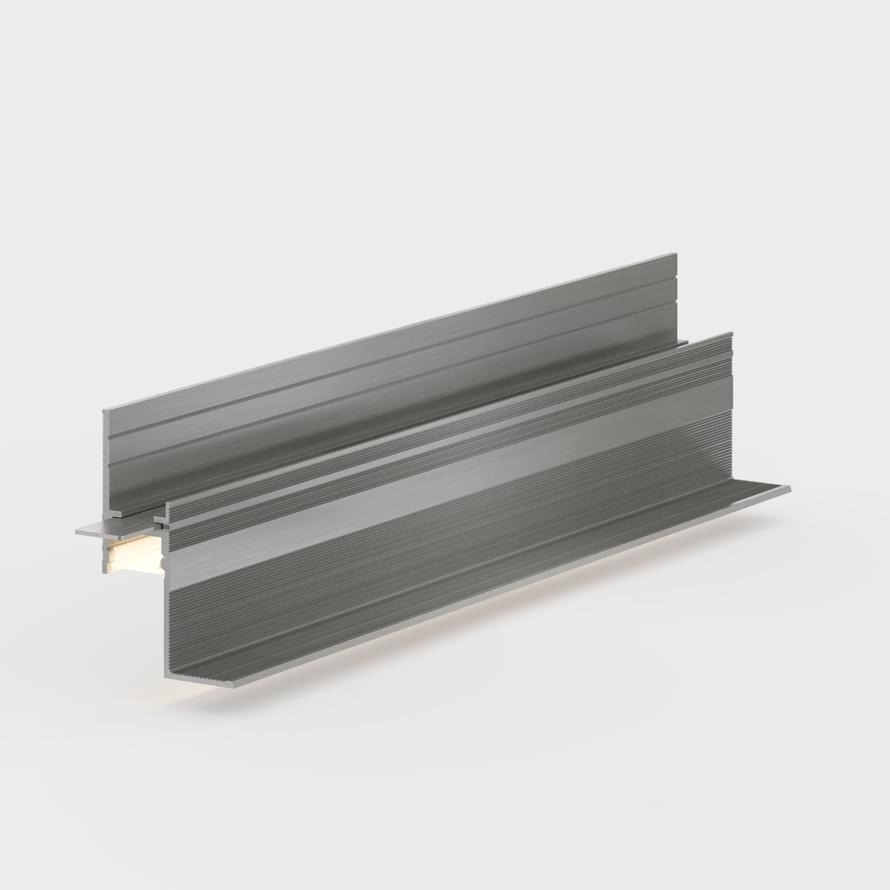 Laconistiq Теневая Рейка Multilevel Classic New Разноуровневая Серебристый Анодированный Под Подсветку алюминий многоуровневый поверхность матовая