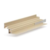 Laconistiq Теневая Рейка Multilevel Dual Разноуровневая Светлое Золото Анодированная Под Подсветку алюминий многоуровневый поверхность матовая